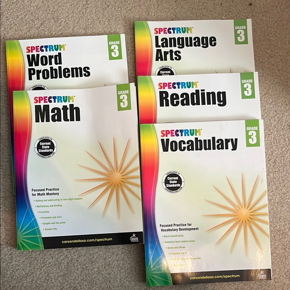 Spectrum Grade 3 Workbook Set